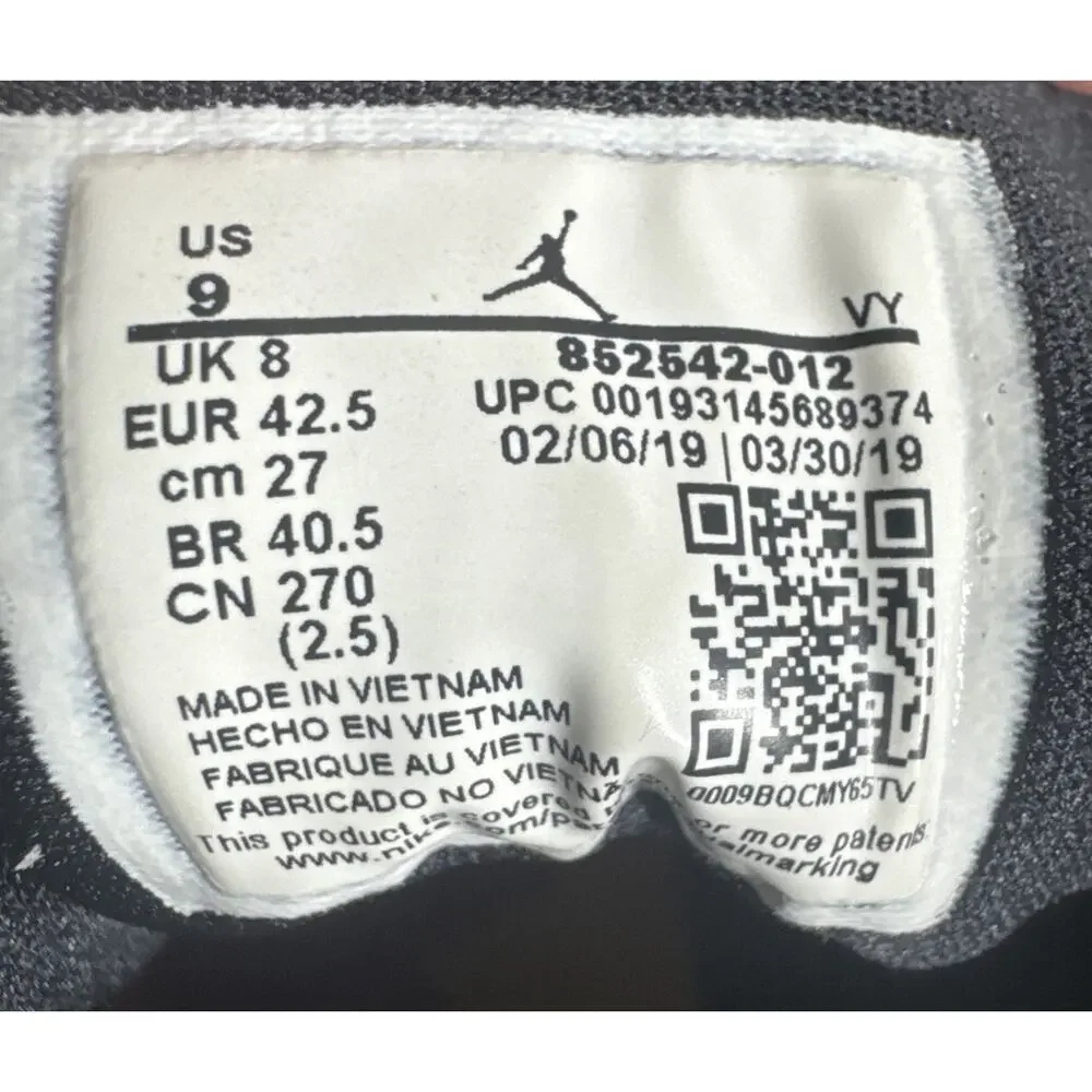 Nike Air Jordan 1 Mid SE Size 9 852542-012 Nylon Black Anthracite